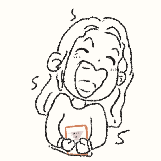 Illustration of a young woman holding a scratch-off lottery ticket